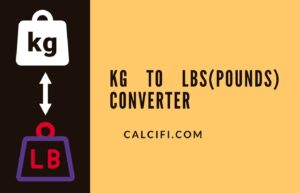 Kg to lbs converter